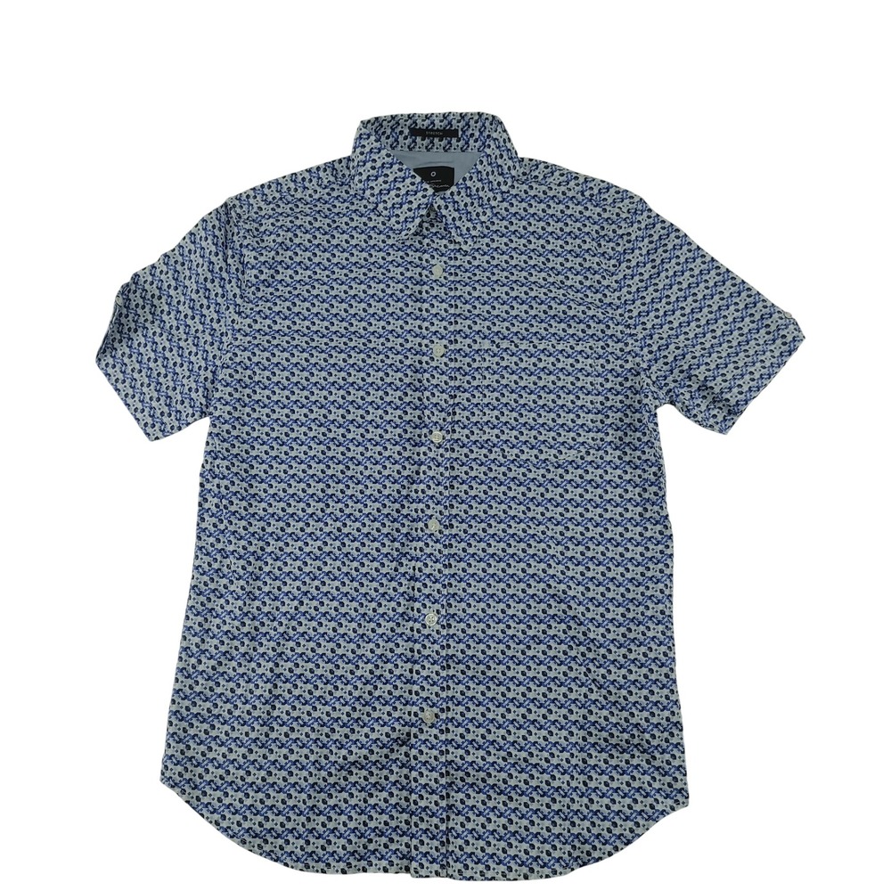 Ben Sherman Stretch Button Up Short Sleeve Pattern‎ Shirt Size S